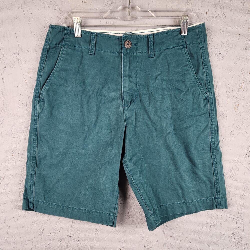 American Eagle Outfitters Shorts Mens 30 Green Chino Flat Front Casual Summer